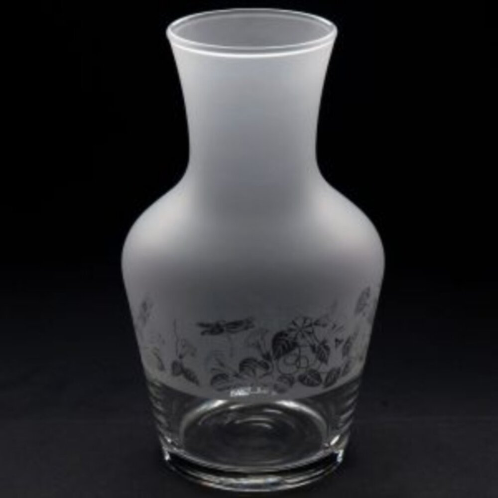 Milford Collection Animo Glass Carafe Hand Etched Crystal Dragonfly